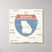 Georgia State Steden Opgespannen Canvasprint Canvas Afdruk (Voorkant)