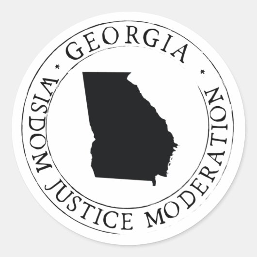 Georgia State Sticker Envelope Seal (Voorkant)