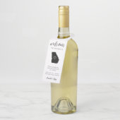 Georgia State Wedding Welkom Flessenhanger (Schuin)