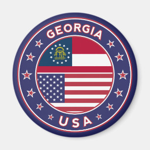 Georgia T-shirt, Georgia sticker, Magneet