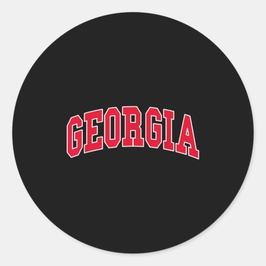 Georgia - Throwback Design - Clic Ronde Sticker (Voorkant)