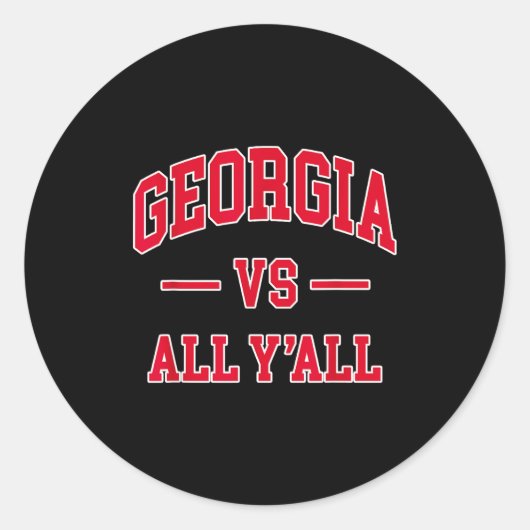 Georgia - Throwback Design - Clic Ronde Sticker (Voorkant)