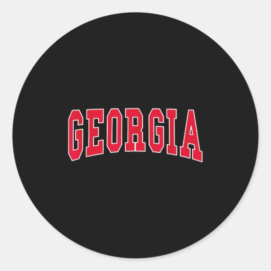 Georgia - Throwback Design - Clic Ronde Sticker (Voorkant)
