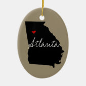 Georgia Town Keramisch Ornament (Voorkant)