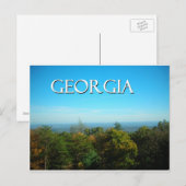 Georgia Trees and Hills View Postcard Briefkaart (Voorkant / Achterkant)