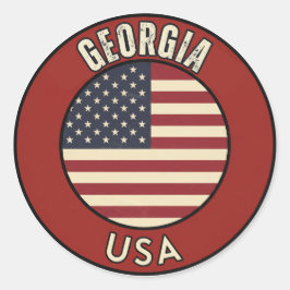 Georgia United States of America Ronde Sticker
