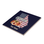 Georgia United States Retro State Map  VS Tegeltje (Zijkant)