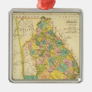 Georgia US Metalen Ornament