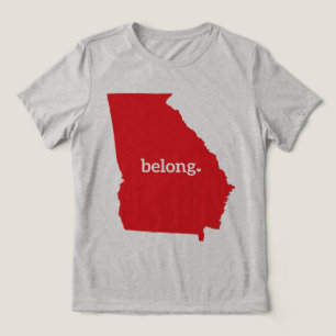 Georgia US State Map Belong Tri-Blend Shirt
