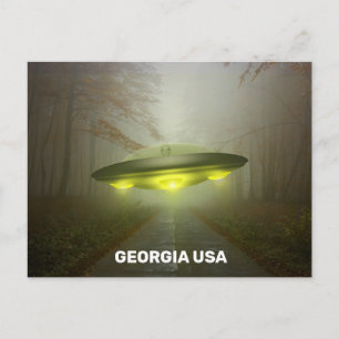 GEORGIA USA RUIMTESCHIP UFO ART Ansichtkaarten Briefkaart