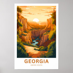 Georgia Verenigde Staten Reisprint Poster