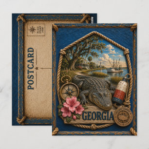 Georgia Vintage Reizen Briefkaart