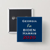 GEORGIA voor BIDEN HARRIS 2020 Campaign Button (Voorkant /achterkant)