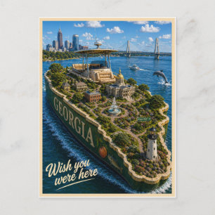 Georgia Wish You Were Here State Serie Briefkaart
