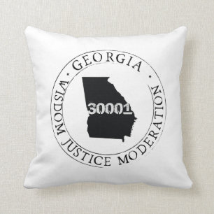 Georgia Zip Code Pillow met Motto Kussen