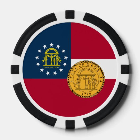 Georgian Flag & Seal, Flag of Georgia Poker Chips (Voorkant)