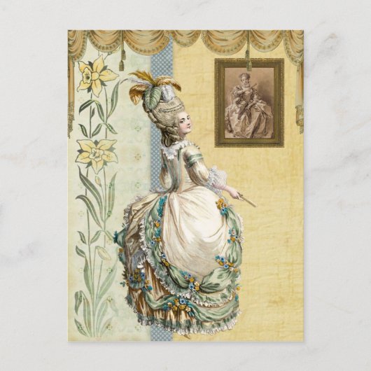Georgian Lady, die door Boucher kijkt Briefkaart (Voorkant)
