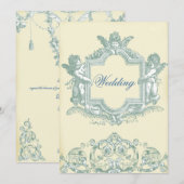 Georgiana (Cream) Wedding Kaart (Voorkant / Achterkant)