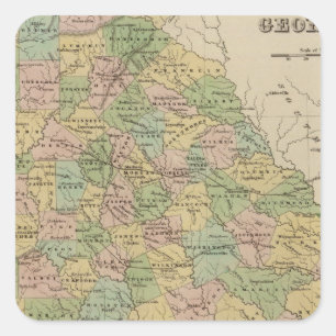 Georgië 10 vierkante sticker