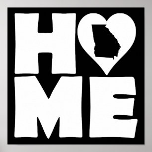 Géorgie Accueil Coeur État affiche