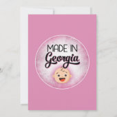 Géorgie Baby shower Funny Filles roses Invitation (Dos)