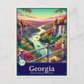 Géorgie | Carte postale ombragée style Anime (Devant)