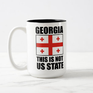 Georgië, dit is geen Amerikaanse staat Tweekleurige Koffiemok