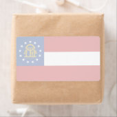 Géorgie Drapeau faible Étiquette d'expédition (En situation)