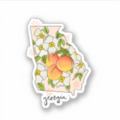 Georgië geïllustreerde staat Sticker (Voorkant)