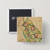 Georgië-kaart Vierkante Button 5,1 Cm (Voorkant /achterkant)