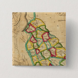 Georgië-kaart Vierkante Button 5,1 Cm