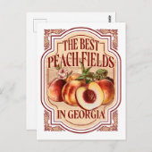  Georgië Peach Fields Briefkaart (Voorkant / Achterkant)