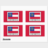 Georgië Rechthoekige Sticker (Vel)