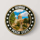 Georgië Ronde Button 7,6 Cm (Voorkant)