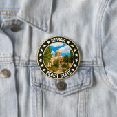 Georgië Ronde Button 7,6 Cm (In situ)