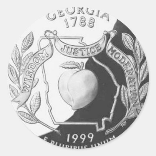 Georgië Ronde Sticker (Voorkant)