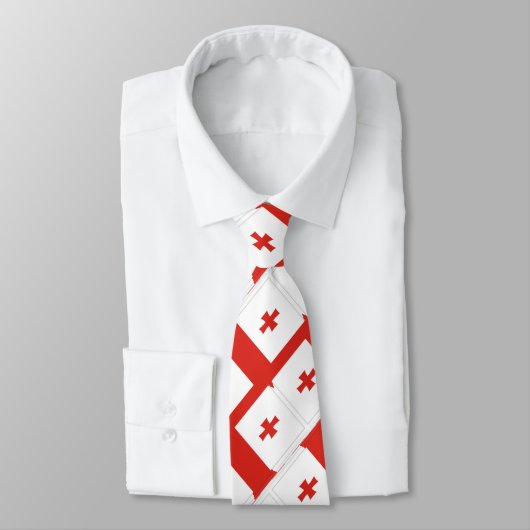Georgië Sakartvelo vlag patroon Stropdas (Gebonden)