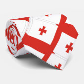 Georgië Sakartvelo vlag patroon Stropdas (Opgerold)