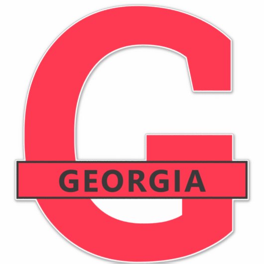 Georgië Sticker (Voorkant)