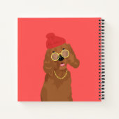 Georgie The Rapper Irish Setter Dog Notitieboek (Achterkant)