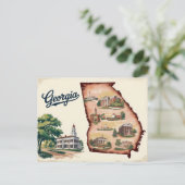 Georgië, Verenigde Staten Briefkaart (Staand voorkant)