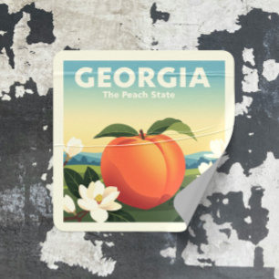 Georgië Vierkante Sticker