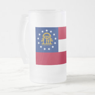 Georgië Vlag Matglazen Bierpul Matglas Bierpul
