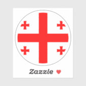 Georgië Vlag Ronde Sticker (Vel)