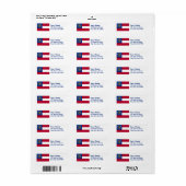 Georgië Vlag Terugkeer Adreslabels Etiket (Full Sheet)
