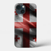 Georgië zijden vlag Case-Mate iPhone case (Achterkant)