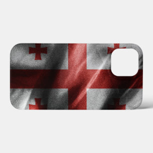 Georgië zijden vlag iPhone 13 mini hoesje