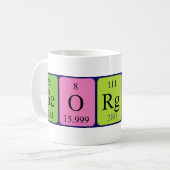 Georgine nom de table périodique mug (Devant gauche)