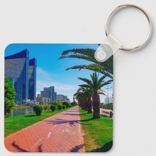 Georgisch architectuurlandschap Batumi Sleutelhanger (Achterkant)