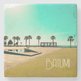 Georgisch architectuurlandschap Batumi Stenen Onderzetter